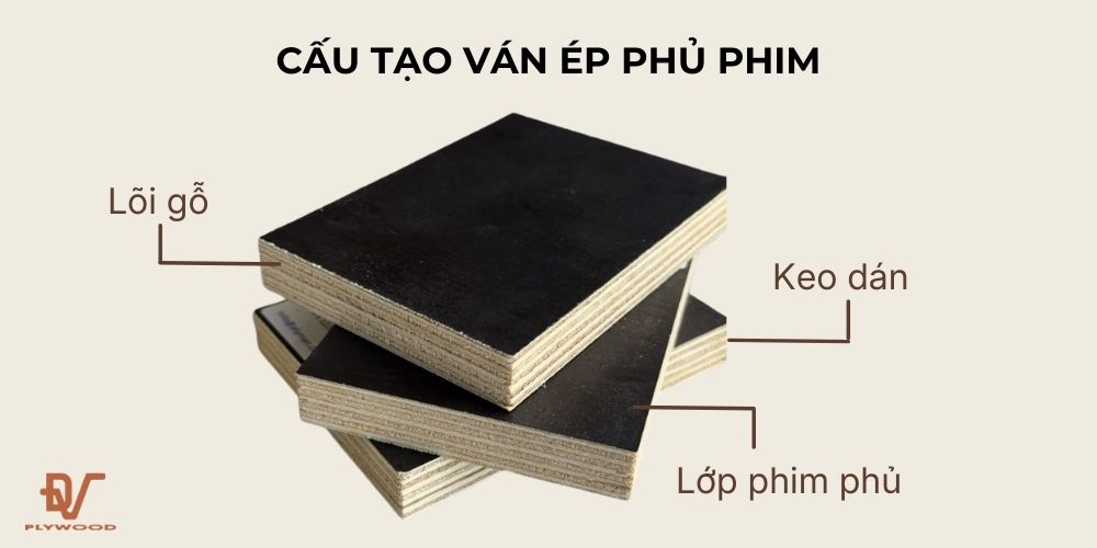 Cấu tạo ván ép phủ phim