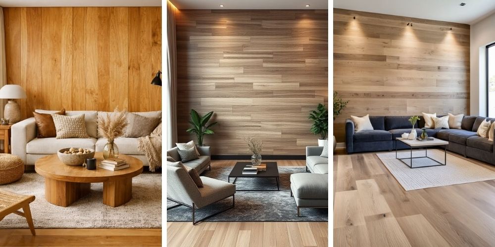 Các mẫu tường ván ép thanh